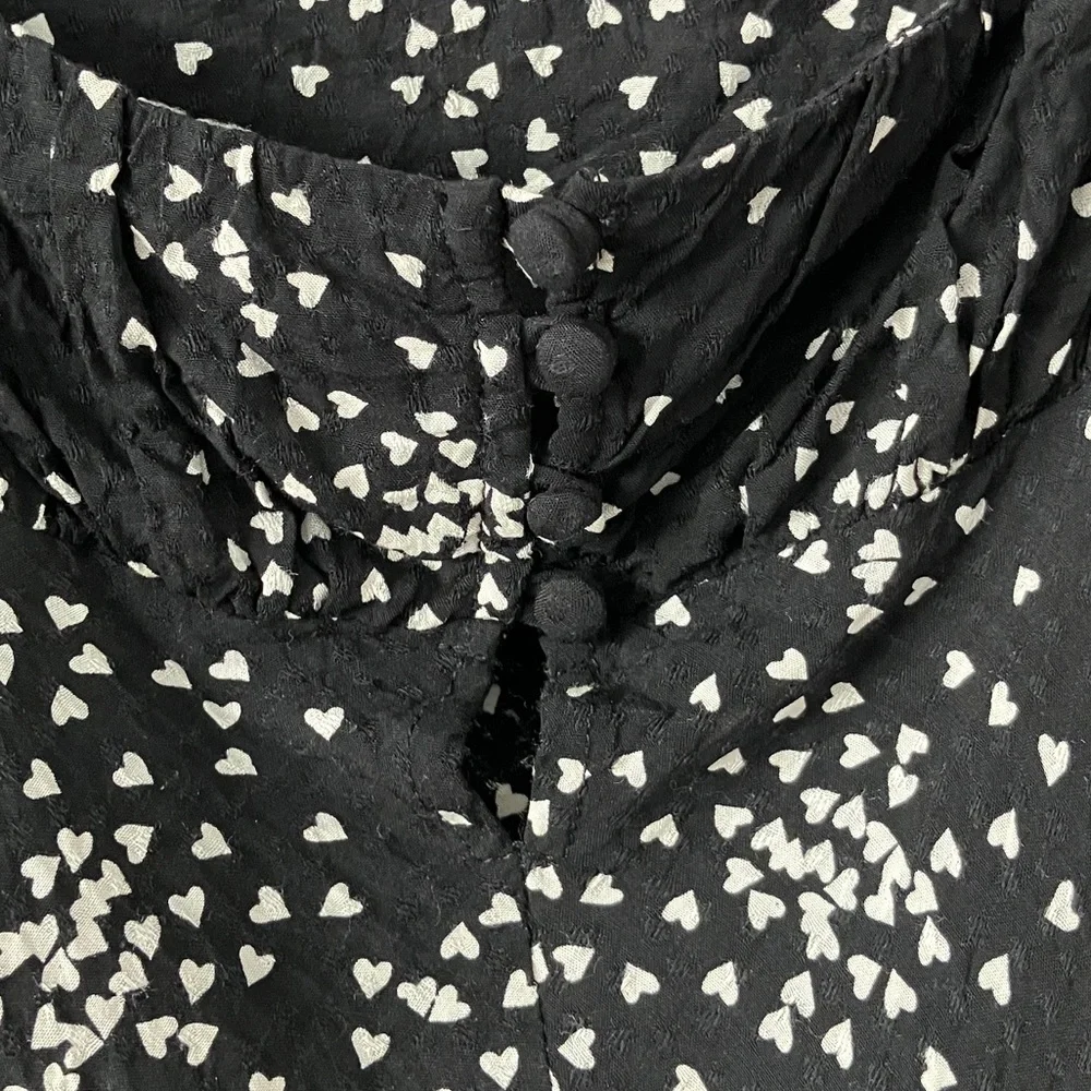Anthropologie Heart Starburst Puff Sleeve Juliet Mini Dress NWOT - Picture 6 of 13